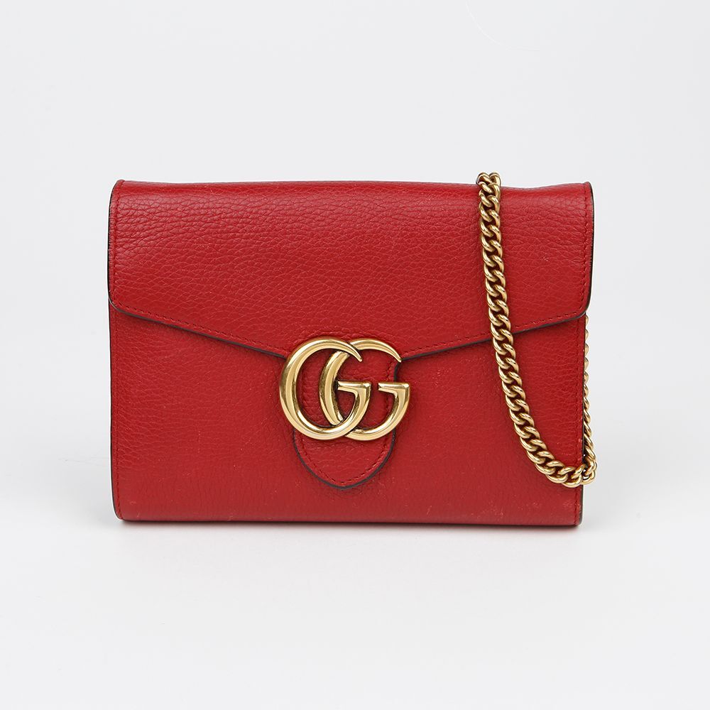 Gucci Gg Marmont Chain Wallet Leather #317368G10B